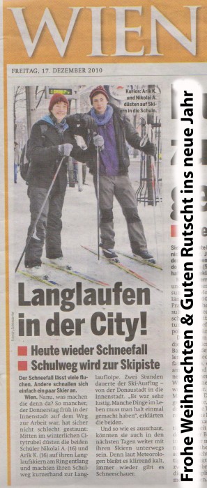 (C) Clipping Tageszeitung Österreich vom 17.12.2010