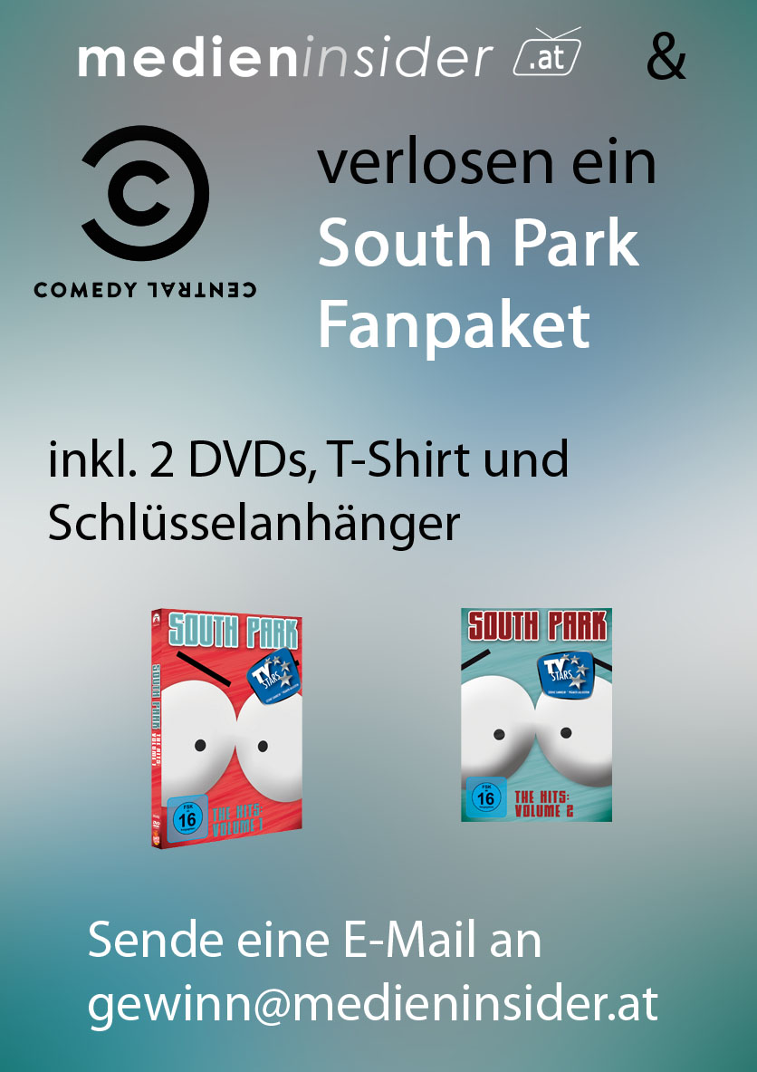 Plakat zum "South Park"-Fanpaket Gewinnspiel / Grafik: Comedy Central, Montage: Medieninsider.at/Atefie